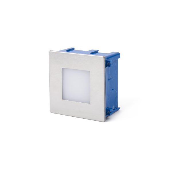 FROL LED Foco de Faro. Medidas: L 85 x A 85 x F 45 mm. Color: Niquel