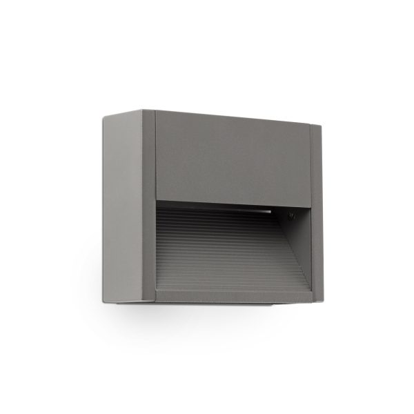 GRADA Aplique de Faro. Medidas: L 157 x A 128 x F 46 mm. Color: Gris