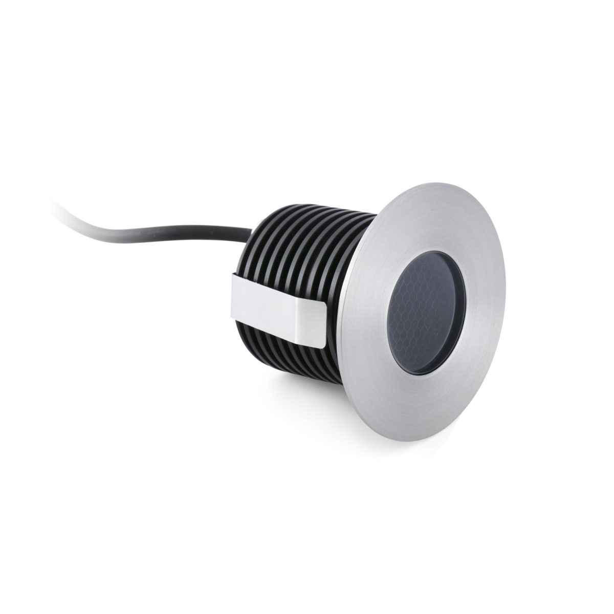 GRUND LED Foco de Faro. Medidas: Ø 80 x L 80 x A 90 x F 80 mm. Color: Acero