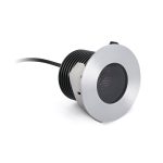 GRUND LED Foco de Faro. Medidas: Ø 92 x L 92 x A 120 x F 92 mm. Color: Acero