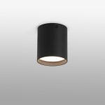 HARU LED Plafón de Faro. Medidas: Ø 70 x L 70 x A 80 x F 70 mm. Color: Negro