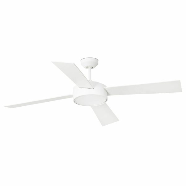 HYDRA LED Ventilador de techo con luz de Faro. Medidas: Ø 1330 x L 1330 x A 340 x F 1330 mm. Color: Blanco