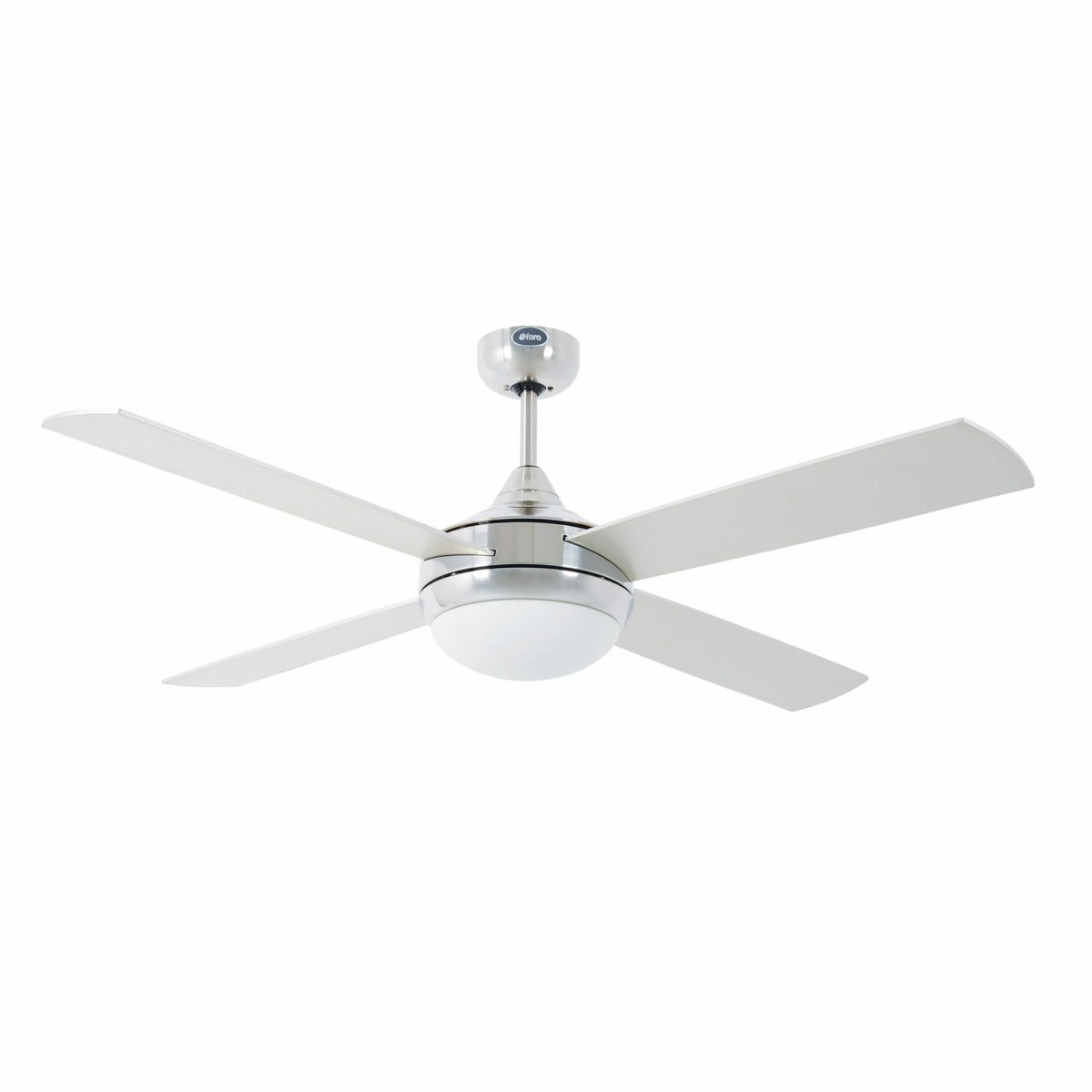 ICARIA Ventilador de techo con luz de Faro. Medidas: Ø 1320 x L 1320 x A 415 x F 1320 mm. Color: Alumimio