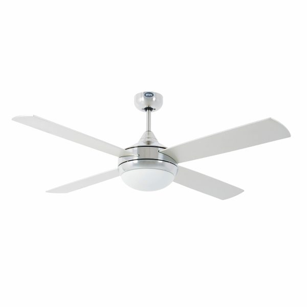 ICARIA Ventilador de techo con luz de Faro. Medidas: Ø 1320 x L 1320 x A 415 x F 1320 mm. Color: Alumimio