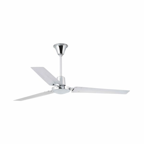 INDUS Ventilador de techo de Faro. Medidas: Ø 1400 x L 1400 x A 483 x F 1400 mm. Color: Cromo