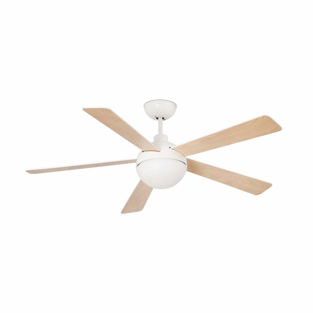 IZARO LED Ventilador de techo con luz de Faro. Medidas: Ø 1300 x L 1300 x A 420 x F 1300 mm. Color: Blanco