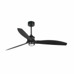 JUST FAN LED Ventilador de techo con luz de Faro. Medidas: Ø 1280 x L 1280 x A 674 x F 1280 mm. Color: Negro