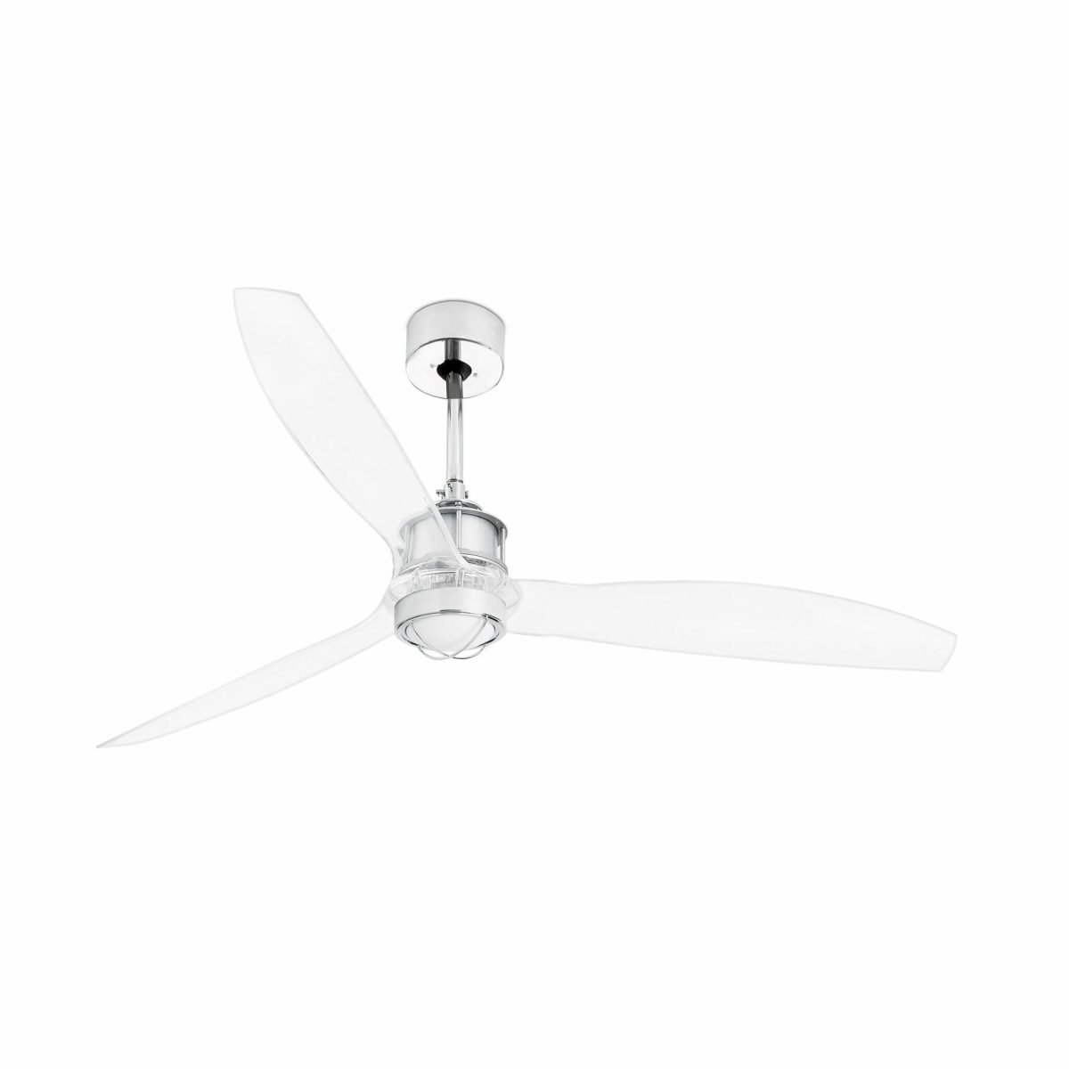 JUST FAN LED Ventilador de techo con luz de Faro. Medidas: Ø 1280 x L 1280 x A 674 x F 1280 mm. Color: Cromo