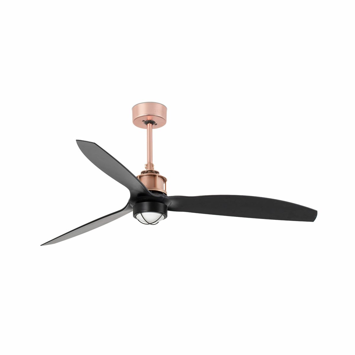 JUST FAN LED Ventilador de techo con luz de Faro. Medidas: Ø 1280 x L 1280 x A 674 x F 1280 mm. Color: Cobre