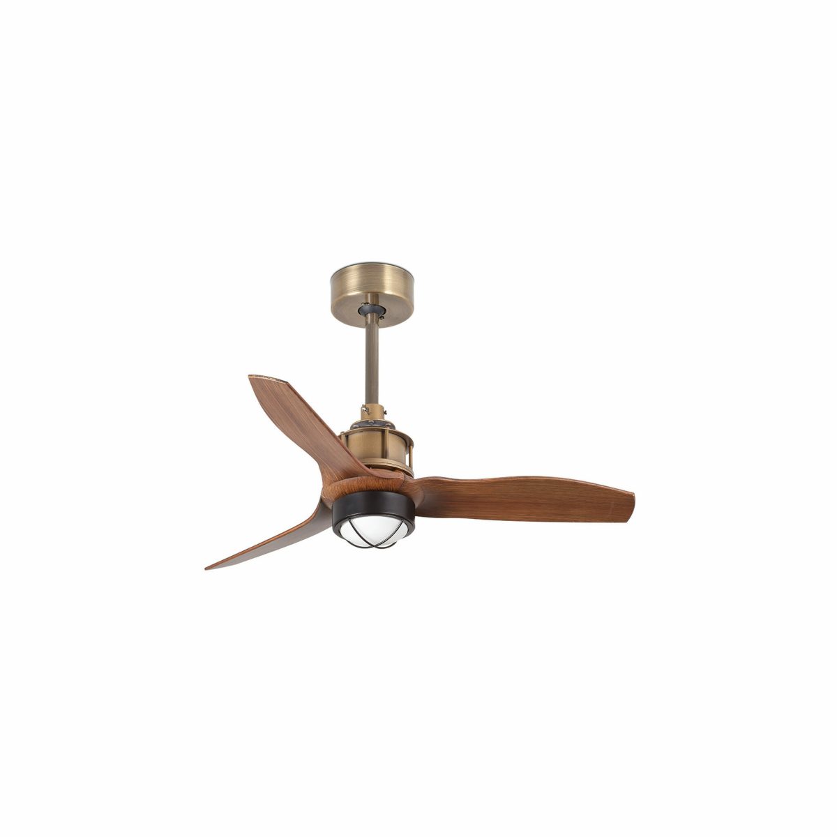 JUST FAN LED Ventilador de techo con luz de Faro. Medidas: Ø 810 x L 810 x A 424 x F 810 mm. Color: Oro