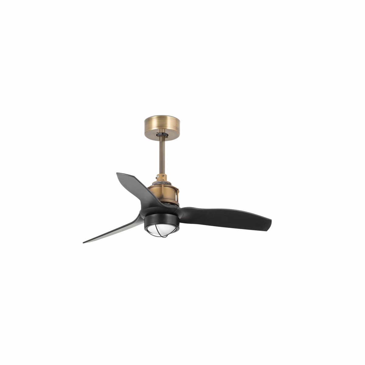 JUST FAN LED Ventilador de techo con luz de Faro. Medidas: Ø 810 x L 810 x A 424 x F 810 mm. Color: Oro