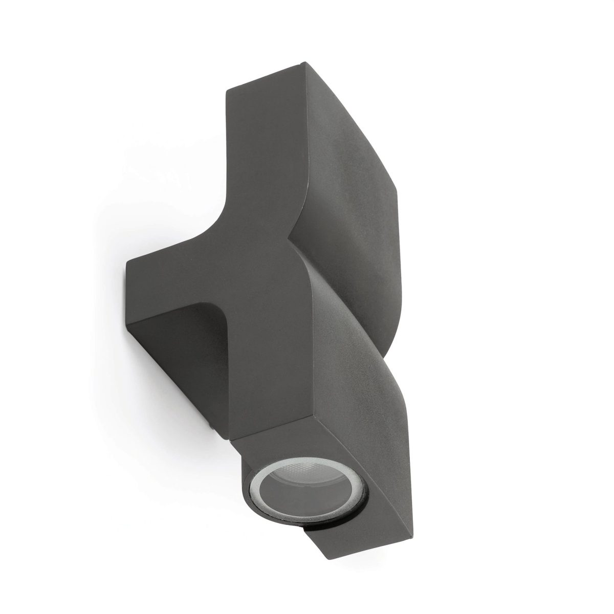 KLAMP Aplique de Faro. Medidas: L 115 x A 225 x F 110 mm. Color: Gris