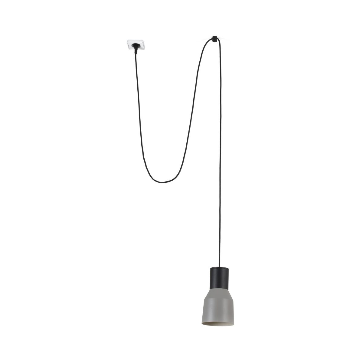 KOMBO Colgante de Faro. Medidas: Ø 120 x L 120 x A 5210 x F 120 mm. Color: Negro