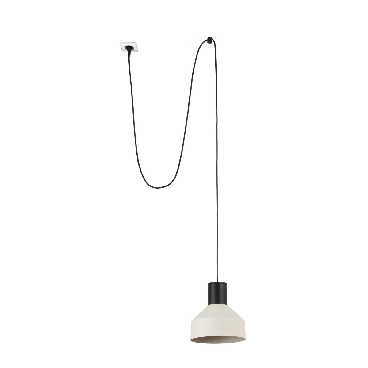 KOMBO Colgante de Faro. Medidas: Ø 200 x L 200 x A 5200 x F 200 mm. Color: Negro