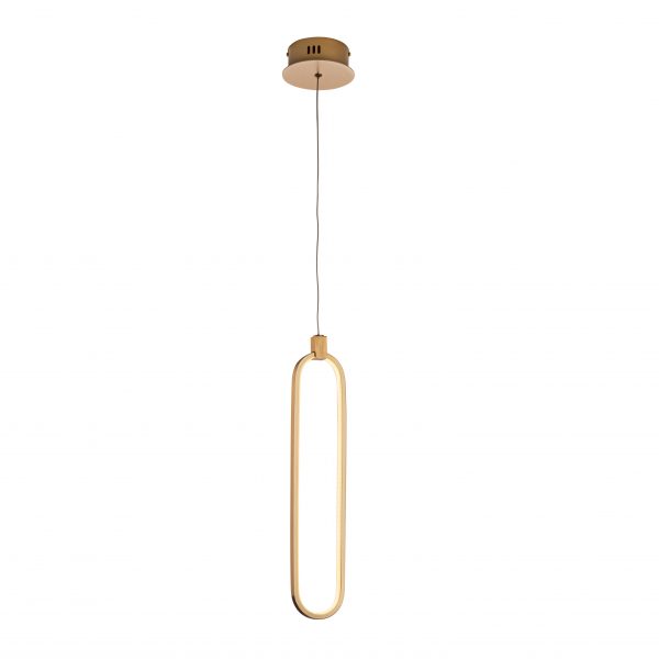 COLETTE Lámpara colgante de Schuller. Medidas: Ø 13 x A 49 (Amin 65, Amax 150) cm. Color: Oro Rosa