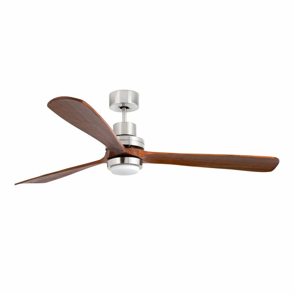 LANTAU-G LED Ventilador de techo con luz de Faro. Medidas: Ø 1680 x L 1680 x A 410 x F 1680 mm. Color: Niquel