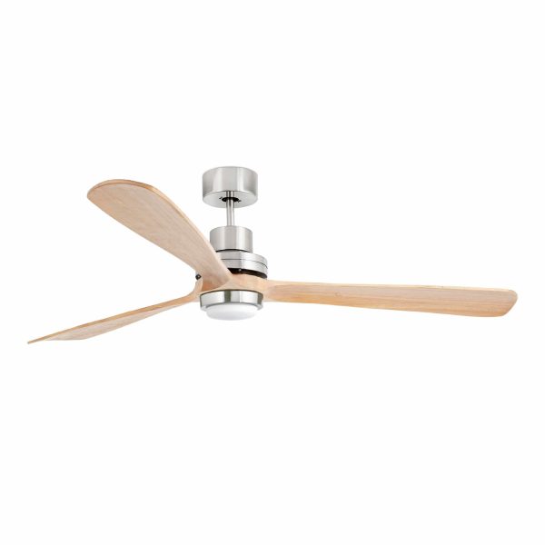 LANTAU-G LED Ventilador de techo con luz de Faro. Medidas: Ø 1680 x L 1680 x A 410 x F 1680 mm. Color: Niquel