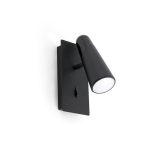 LAO LED Aplique de Faro. Medidas: L 75 x A 155 x F 120 mm. Color: Negro