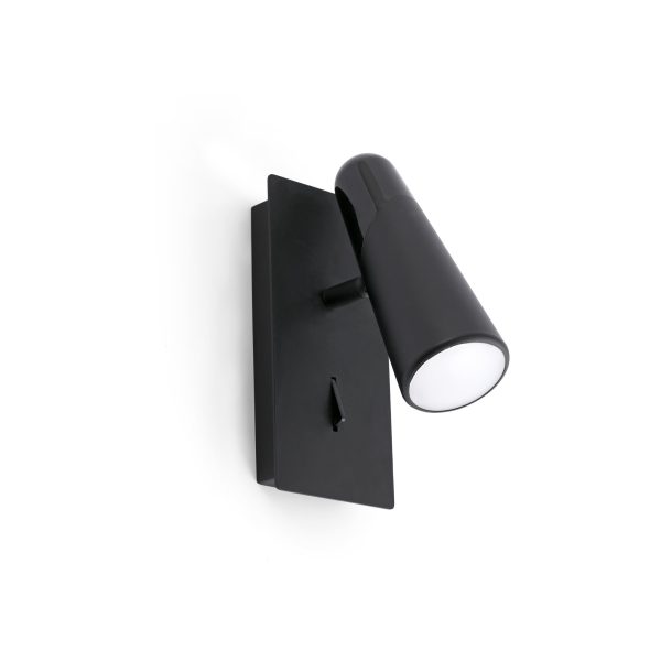 LAO LED Aplique de Faro. Medidas: L 75 x A 155 x F 120 mm. Color: Negro