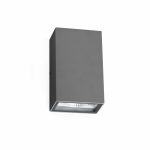 LING LED Aplique de Faro. Medidas: L 92 x A 157 x F 71 mm. Color: Gris