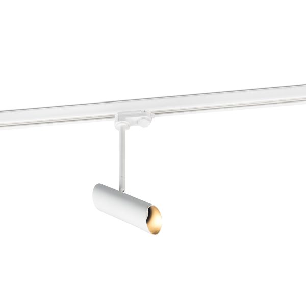 LINK Foco de carril de Faro. Medidas: Ø 56 x L 180 x A 410 x F 56 mm. Color: Blanco