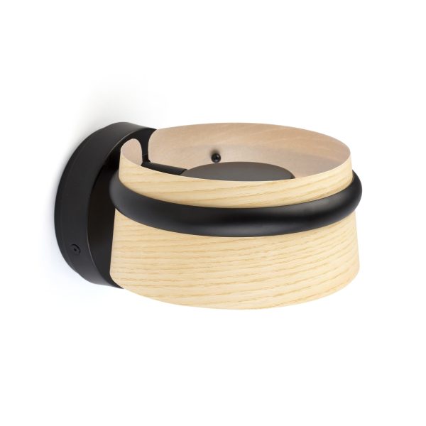LOOP LED Aplique de Faro. Medidas: Ø 190 x L 190 x A 130 x F 240 mm. Color: Negro