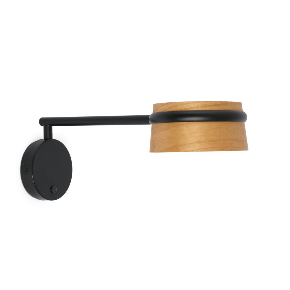 LOOP LED Aplique de Faro. Medidas: Ø 190 x L 190 x A 220 x F 500 mm. Color: Negro