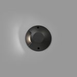 LOTH Aplique de Faro. Medidas: Ø 200 x L 200 x A 42 x F 200 mm. Color: Negro