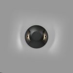 LOTH Aplique de Faro. Medidas: Ø 200 x L 200 x A 42 x F 200 mm. Color: Negro