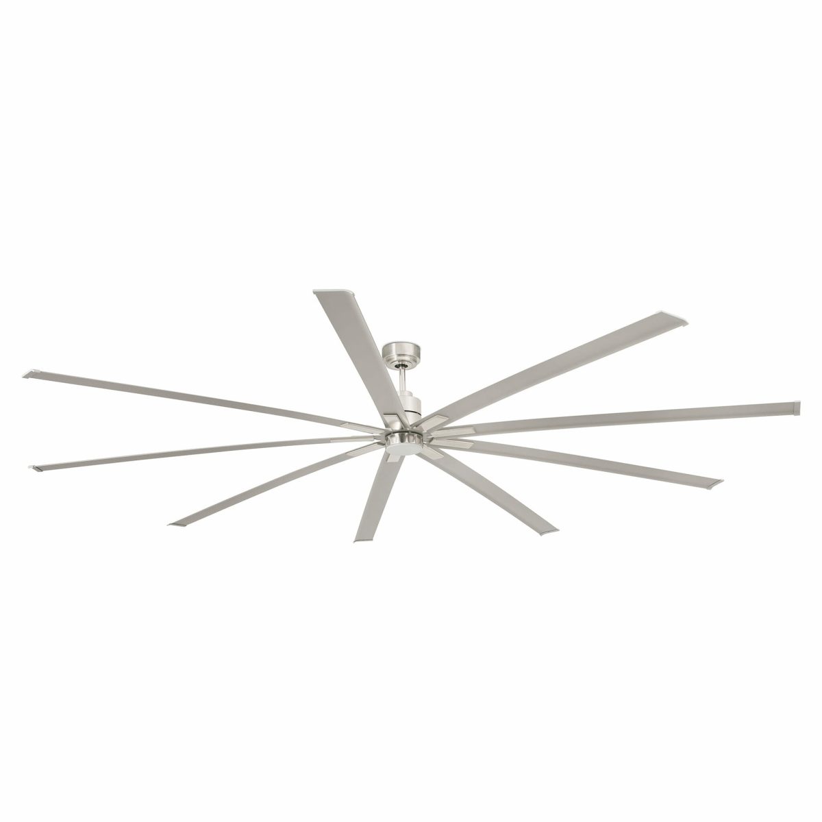 MANHATTAN LED Ventilador de techo con luz de Faro. Medidas: Ø 2440 x L 2440 x A 360 x F 2440 mm. Color: Niquel