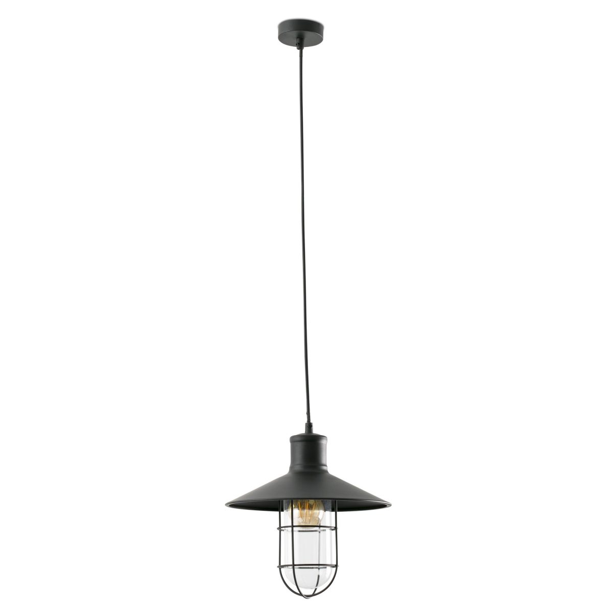MARINA Colgante de Faro. Medidas: Ø 270 x L 270 x A 1770 x F 270 mm. Color: Negro