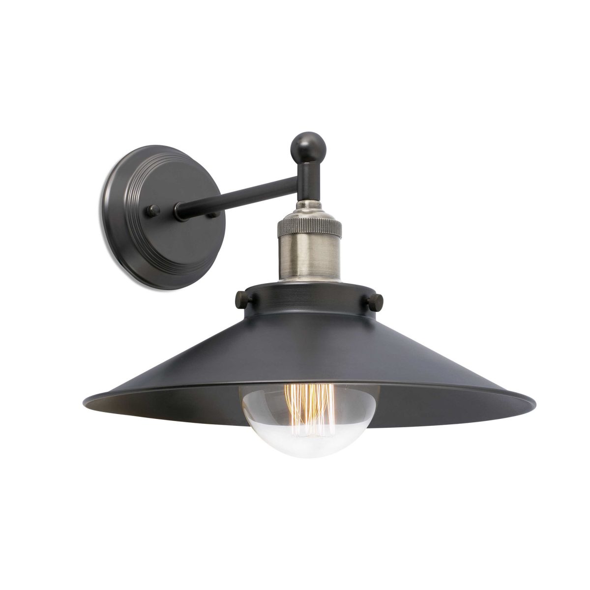 MARLIN Aplique de Faro. Medidas: L 300 x A 210 x F 320 mm. Color: Negro