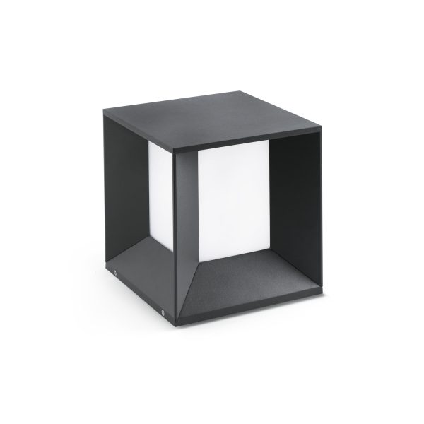 MILA LED Sobremuro de Faro. Medidas: L 220 x A 240 x F 220 mm. Color: Gris