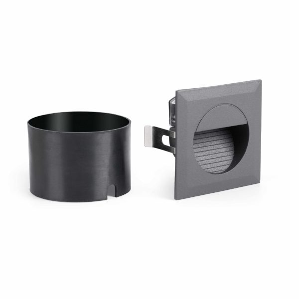 MINI CARTER LED Foco de Faro. Medidas: L 80 x A 80 x F 50 mm. Color: Gris