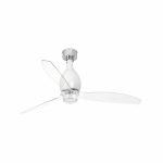 MINI ETERFAN LED Ventilador de techo con luz de Faro. Medidas: Ø 1280 x L 1280 x A 484 x F 1280 mm. Color: Blanco