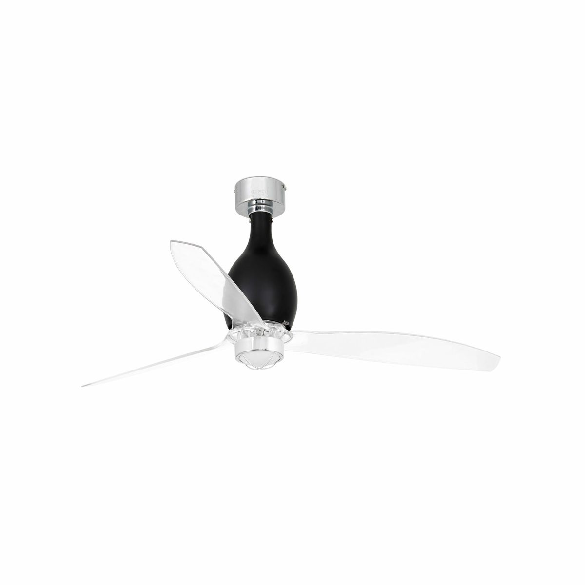 MINI ETERFAN LED Ventilador de techo con luz de Faro. Medidas: Ø 1280 x L 1280 x A 484 x F 1280 mm. Color: Negro