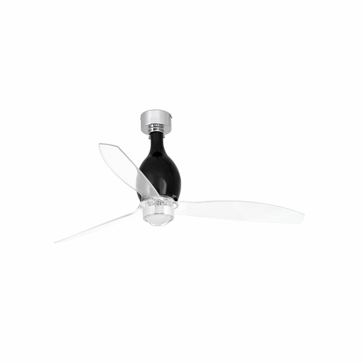 MINI ETERFAN LED Ventilador de techo con luz de Faro. Medidas: Ø 1280 x L 1280 x A 484 x F 1280 mm. Color: Negro