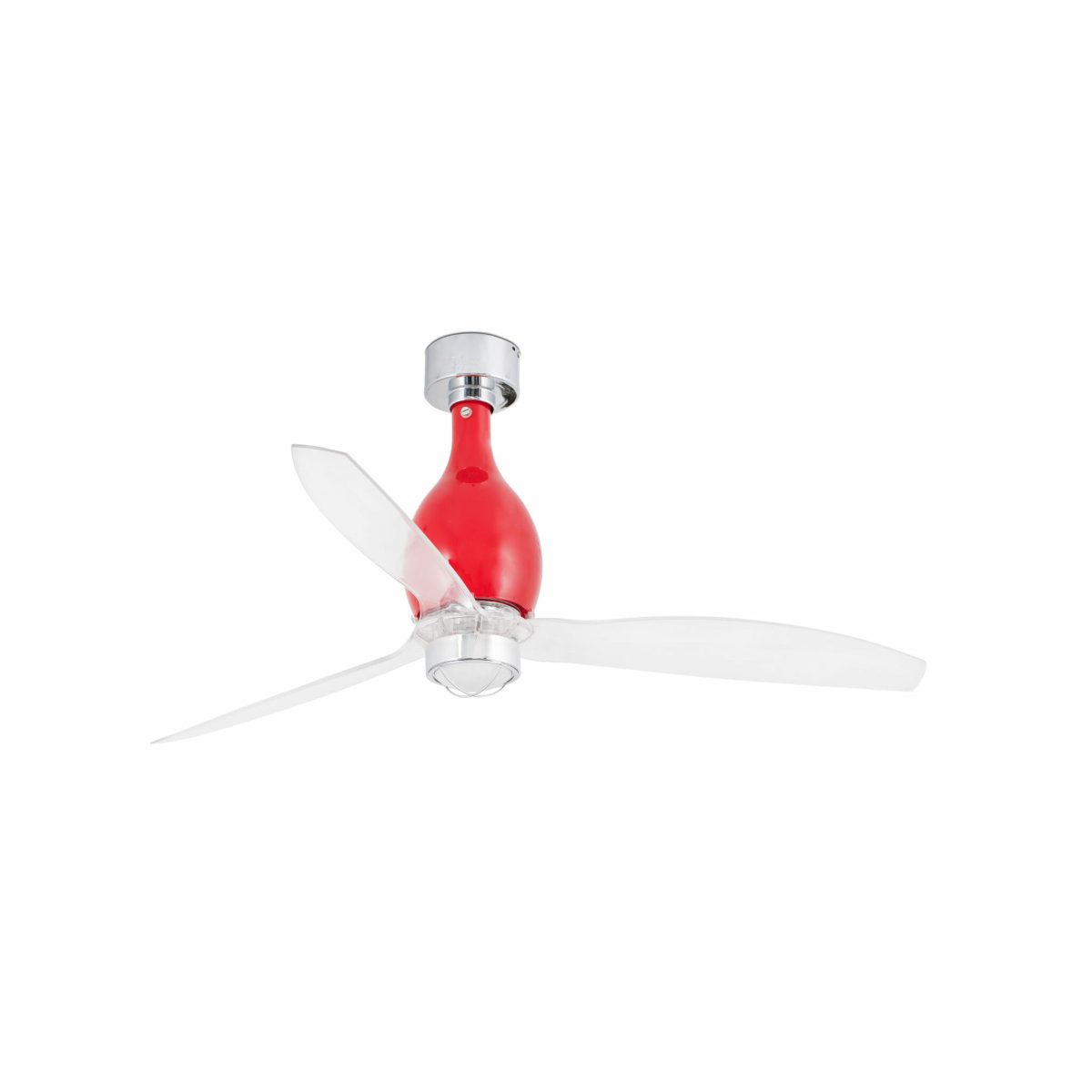MINI ETERFAN LED Ventilador de techo con luz de Faro. Medidas: Ø 1280 x L 1280 x A 484 x F 1280 mm. Color: Rojo