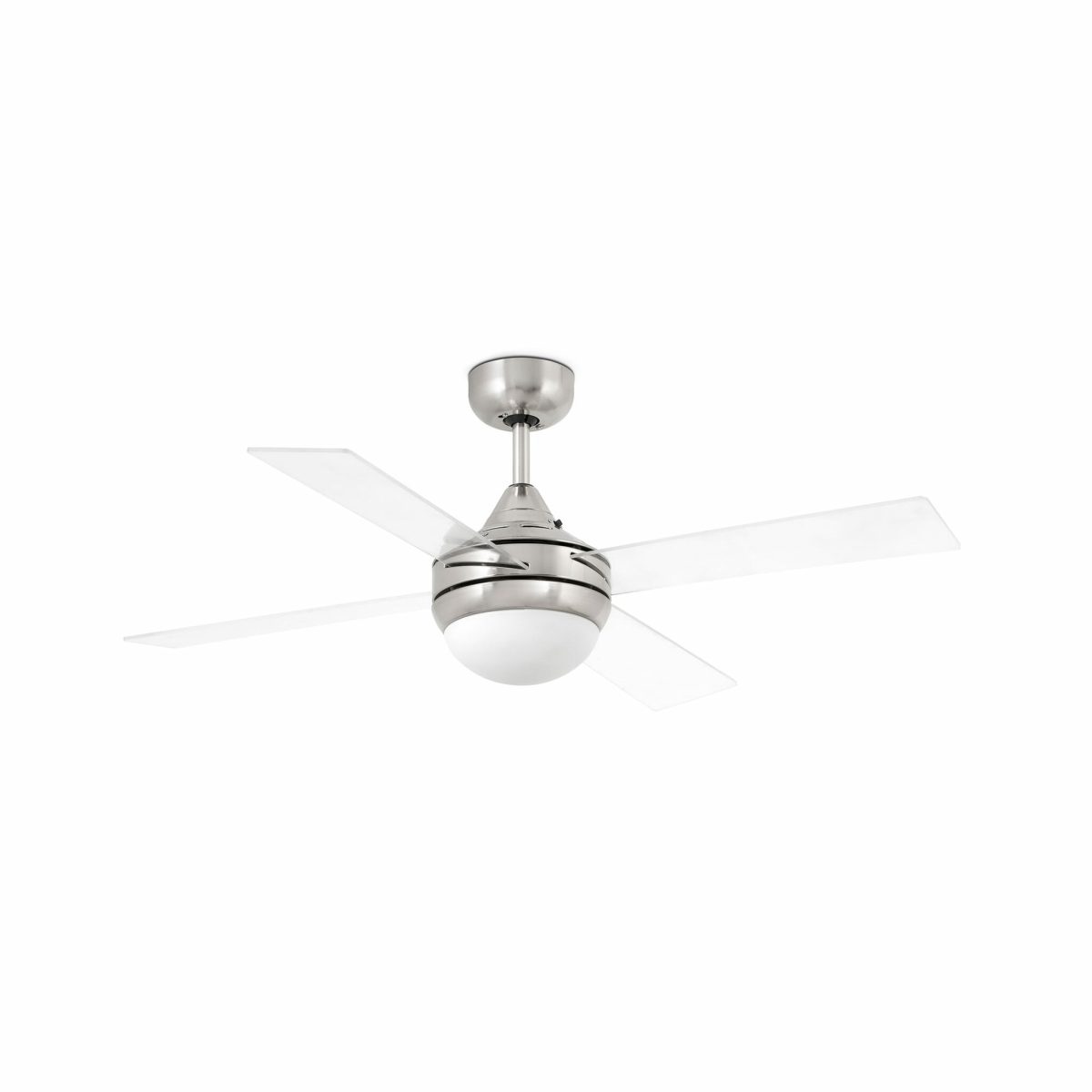 MINI ICARIA Ventilador de techo con luz de Faro. Medidas: Ø 1070 x L 1070 x A 405 x F 1070 mm. Color: Niquel