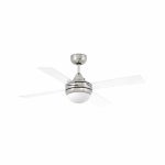MINI ICARIA Ventilador de techo con luz de Faro. Medidas: Ø 1070 x L 1070 x A 405 x F 1070 mm. Color: Niquel