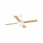 MINI ICARIA Ventilador de techo con luz de Faro. Medidas: Ø 1070 x L 1070 x A 405 x F 1070 mm. Color: Blanco