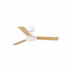 MINI MALLORCA Ventilador de techo de Faro. Medidas: Ø 1070 x L 1070 x A 235 x F 1070 mm. Color: Blanco