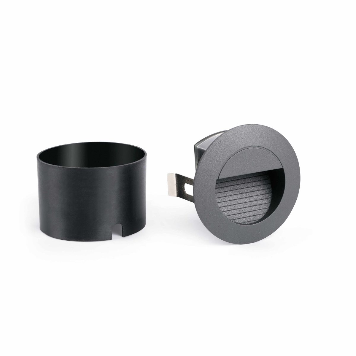 MINI RACING LED Foco de Faro. Medidas: Ø 80 x L 80 x A 80 x F 50 mm. Color: Gris