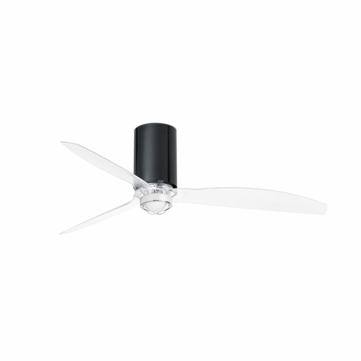 MINI TUBE FAN LED Ventilador de techo con luz de Faro. Medidas: Ø 1280 x L 1280 x A 324 x F 1280 mm. Color: Negro