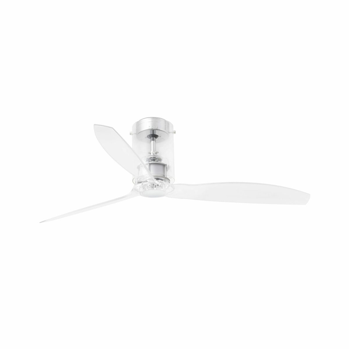 MINI TUBE FAN Ventilador de techo de Faro. Medidas: Ø 1280 x L 1280 x A 290 x F 1280 mm. Color: Cromo