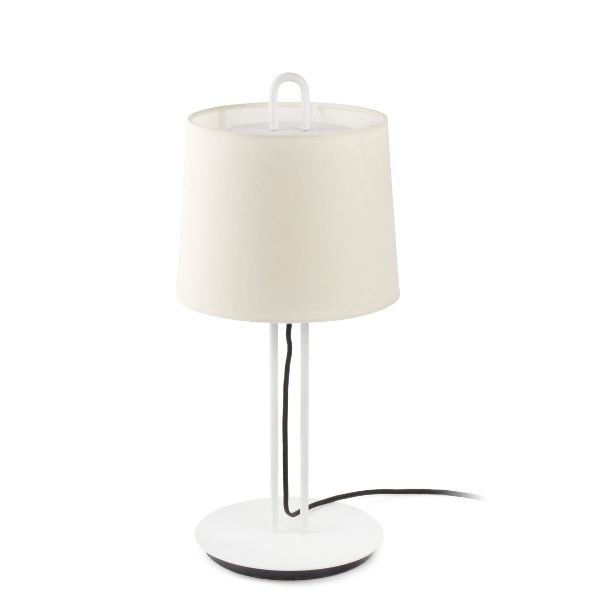 MONTREAL Sobremesa de Faro. Medidas: Ø 220 x L 250 x A 540 x F 220 mm. Color: Blanco