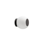 MOY LED Aplique de Faro. Medidas: Ø 140 x L 140 x A 140 x F 130 mm. Color: Negro