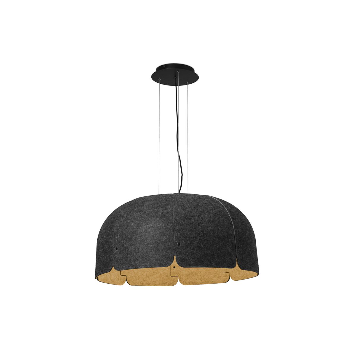 MUTE LED Colgante de Faro. Medidas: Ø 800 x L 800 x A 2370 x F 800 mm. Color: Negro