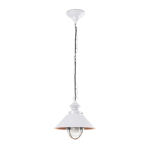 NÁUTICA-P Colgante de Faro. Medidas: L 260 x A 1015 x F 260 mm. Color: Blanco