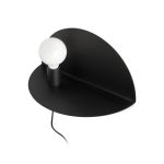 NIT Aplique de Faro. Medidas: L 400 x A 200 x F 200 mm. Color: Negro